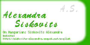 alexandra siskovits business card